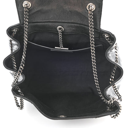 Saint Laurent Vintage Lambskin Chevron Monogram Small Nolita Black 5 of 10