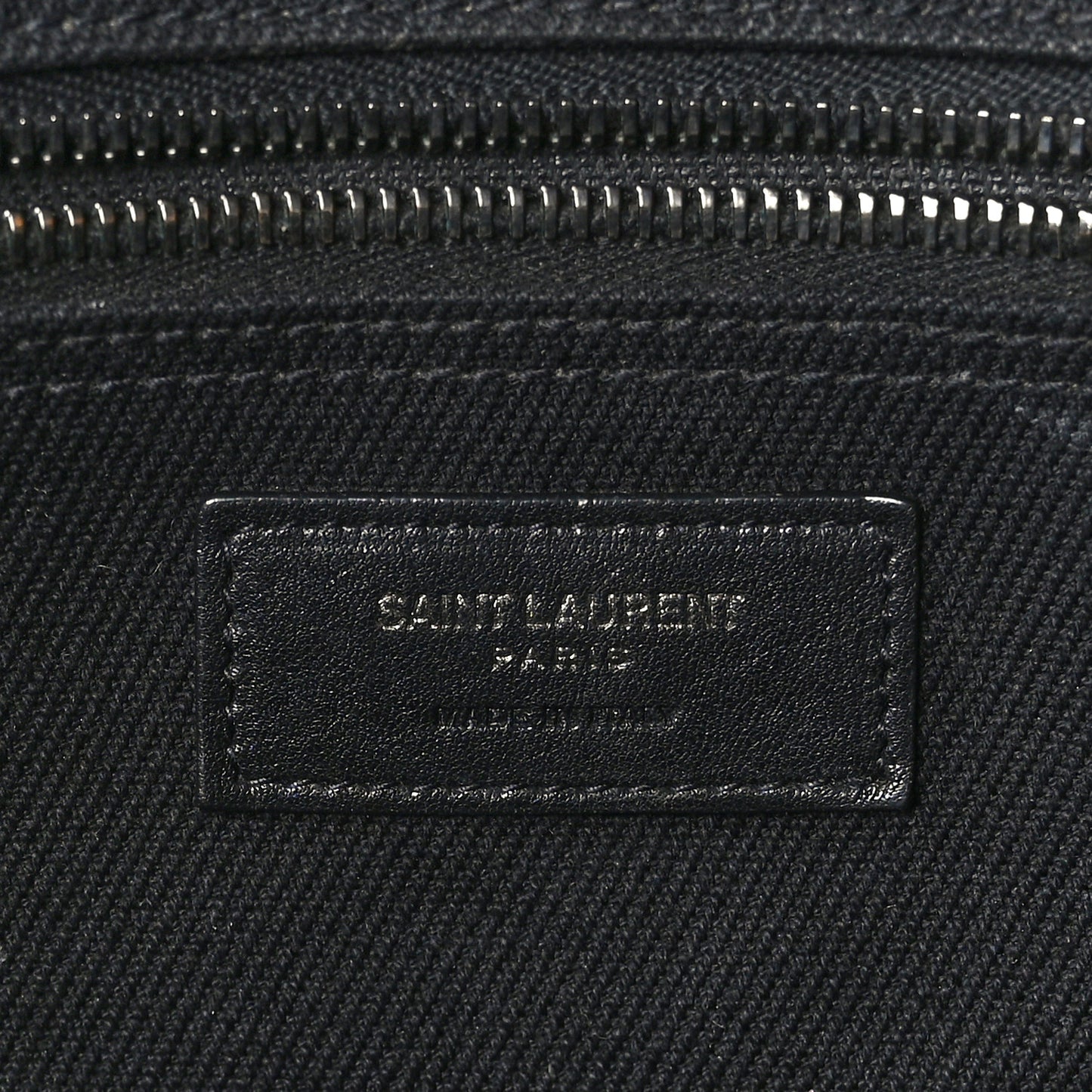Linen Calfskin Rive Gauche Tote Black