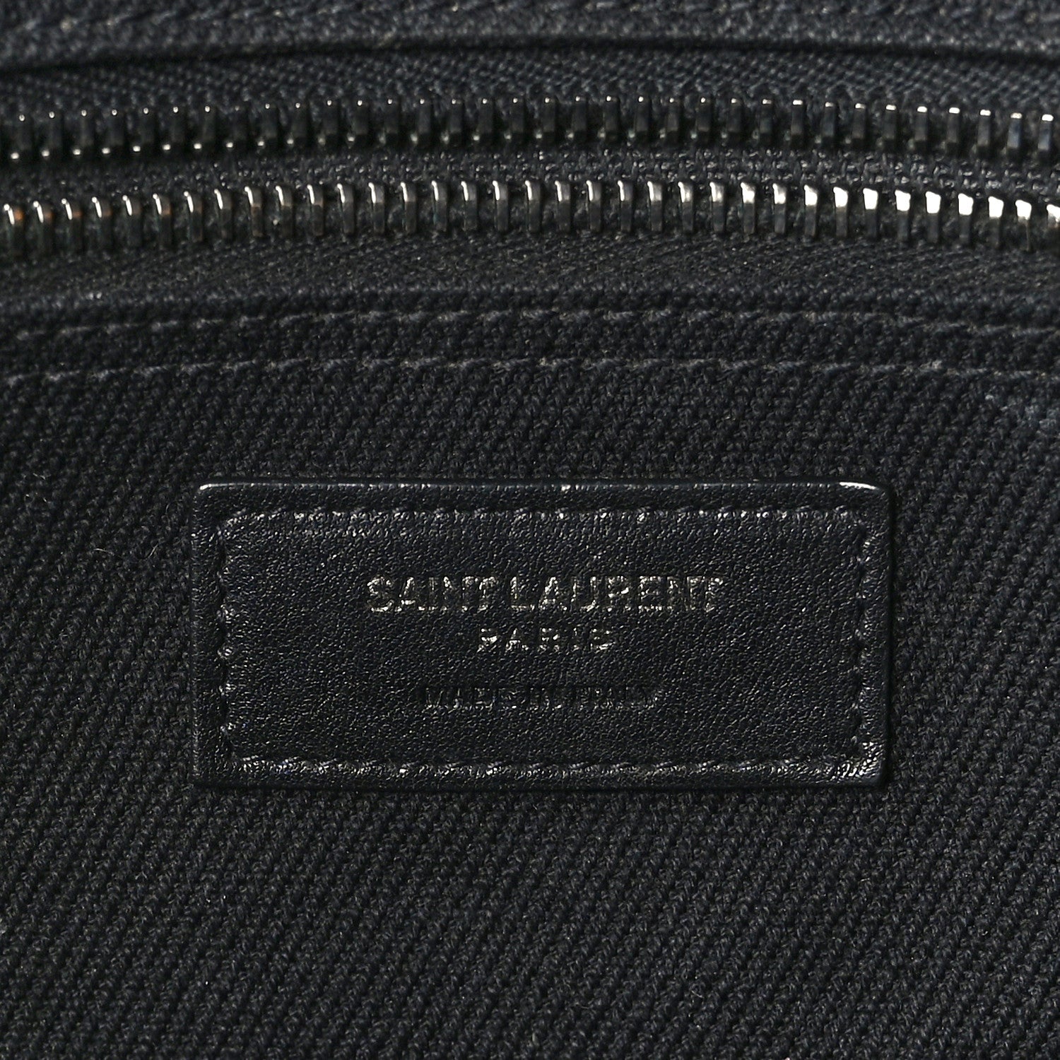 Saint Laurent Linen Calfskin Rive Gauche Tote Black 6 of 12