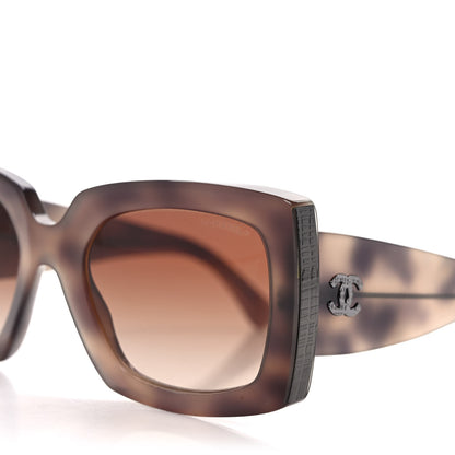 Chanel Acetate Rectangle Sunglasses 5435-A Tortoise 5 of 8