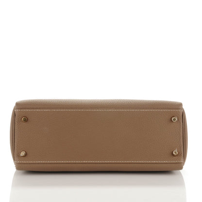 Hermes Togo Kelly Retourne 32 Etoupe 11 of 22