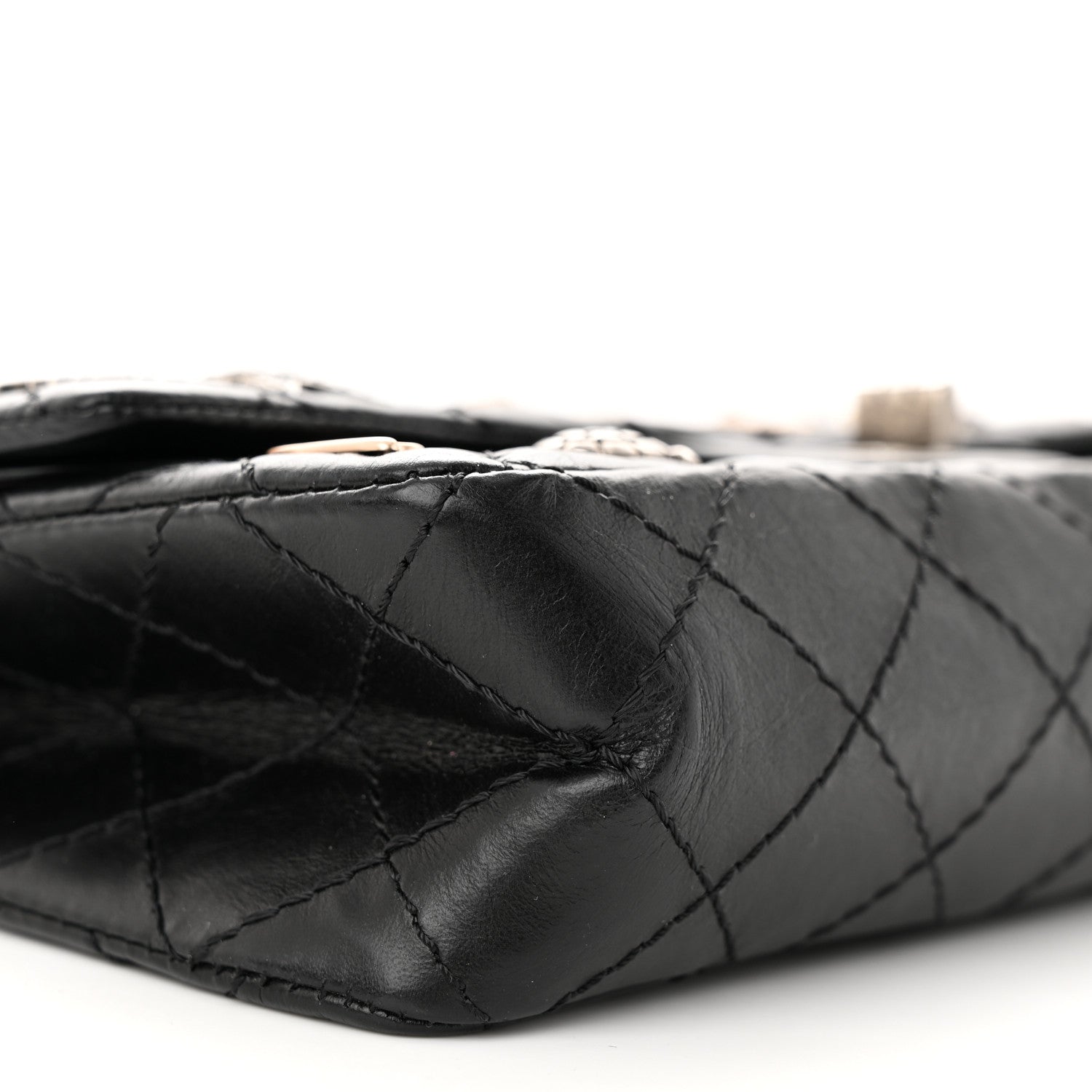 Chanel Aged Calfskin Lucky Charms 2.55 Reissue 225 Flap Black 8 of 12