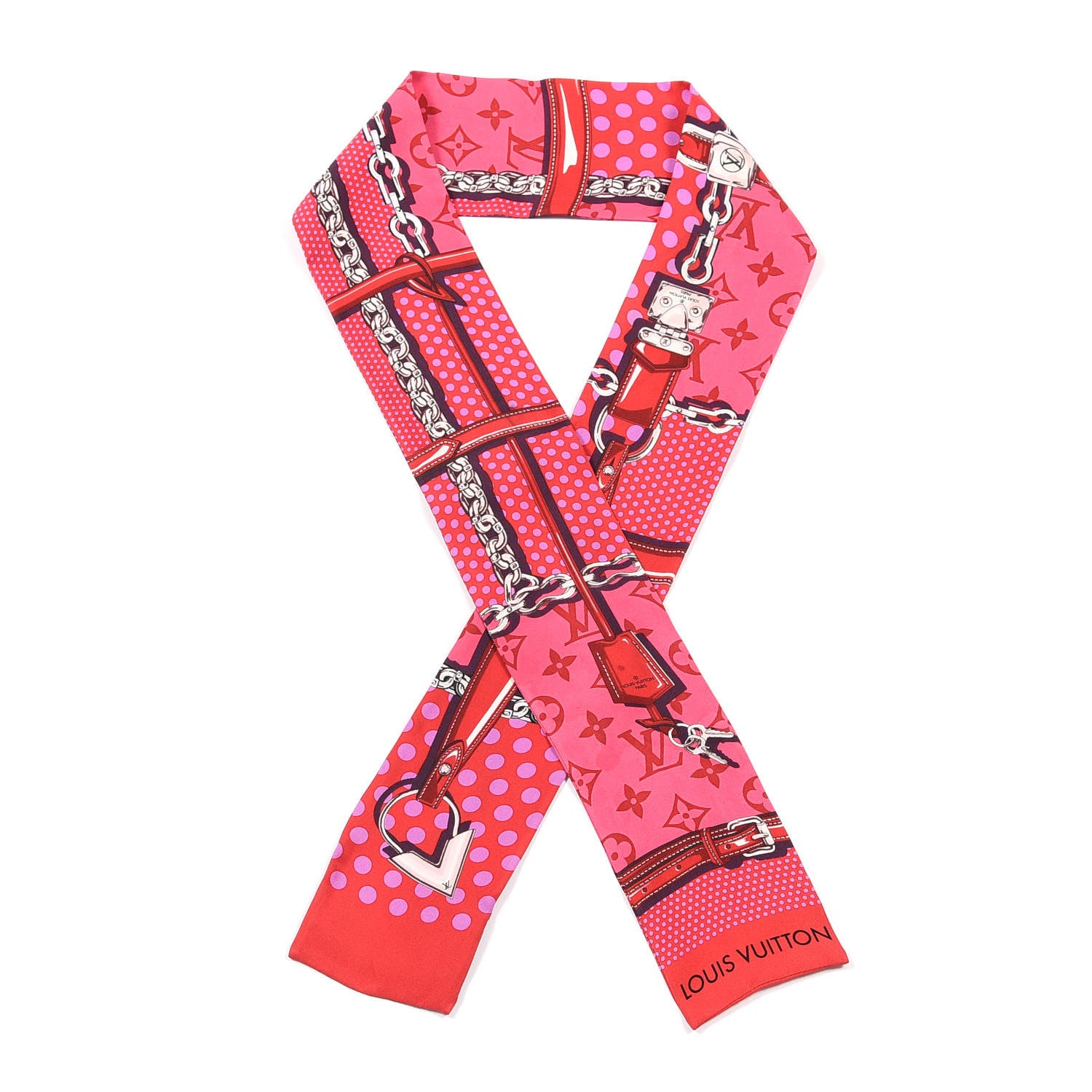 Louis Vuitton Silk Monogram Pop Confidential Bandeau Fuchsia 1 of 4