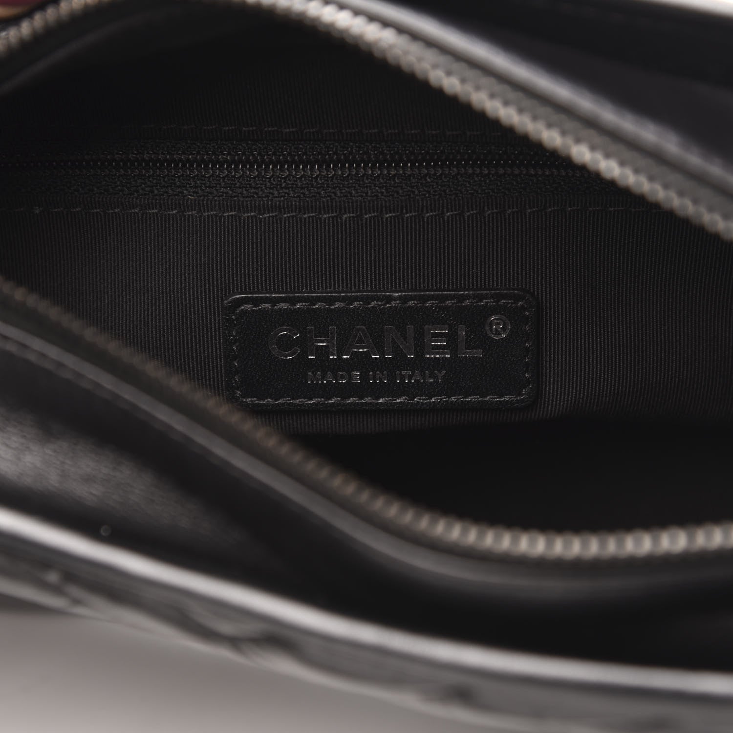 Chanel Aged Calfskin Chevron Quilted Small Gabrielle Hobo So Black 6 of 10