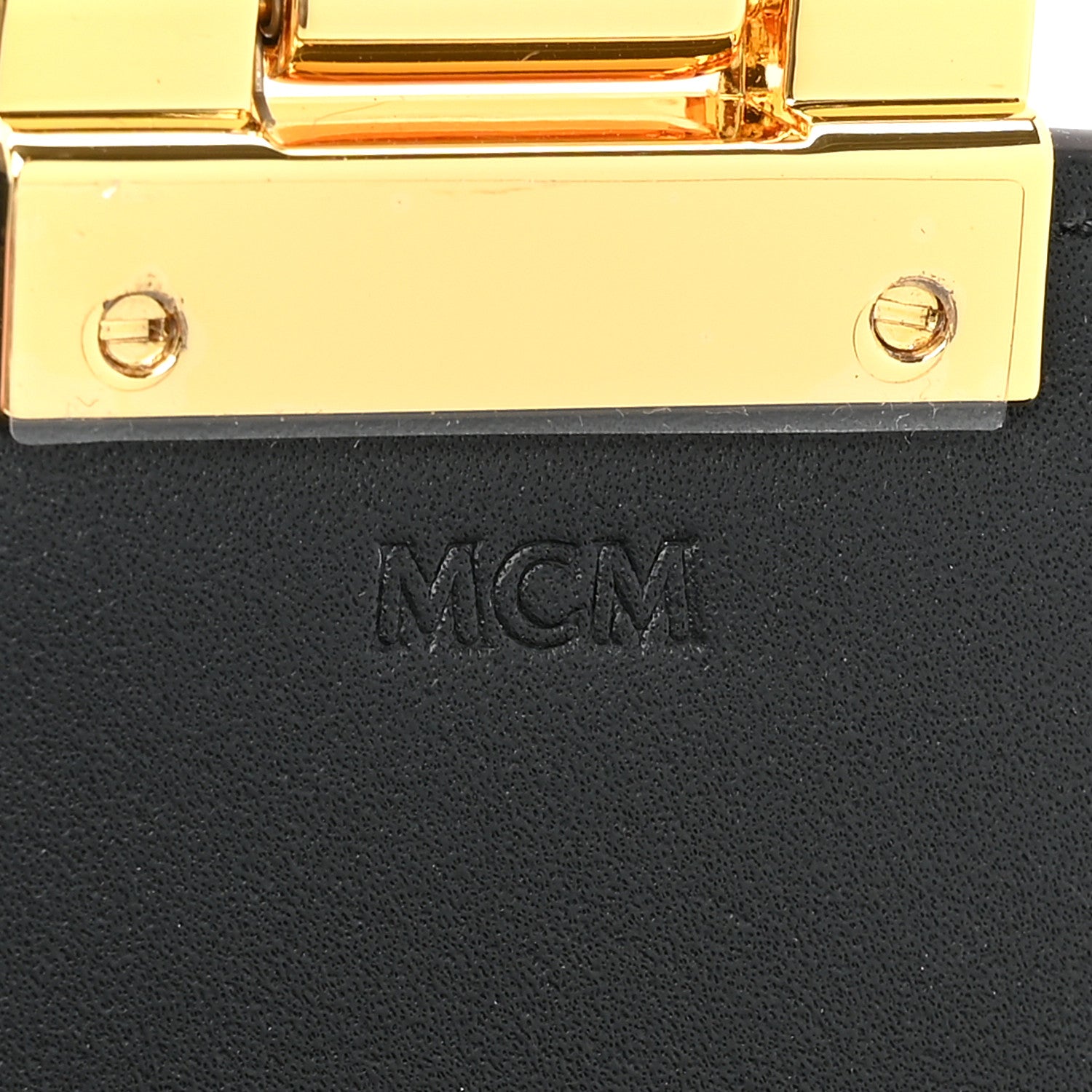 MCM Visetos Large Tracy Chain Wallet Black Cognac 7 of 10