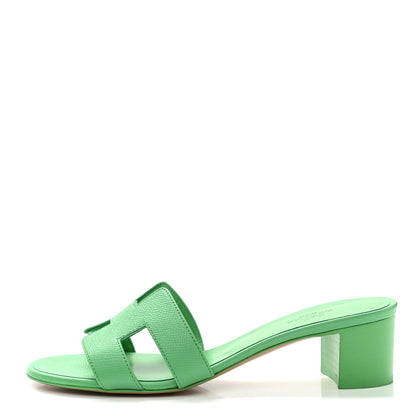 Hermes Epsom Oasis Sandals 37 Vert Pomme 1 of 9