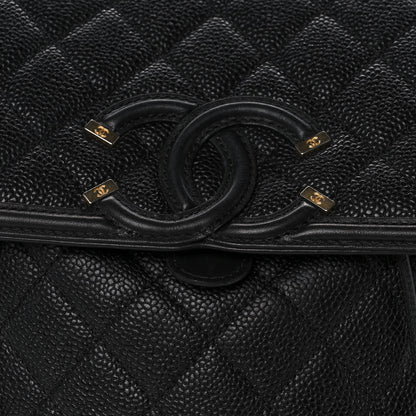 Chanel Caviar Quilted Filigree Backpack Black 8 of 18