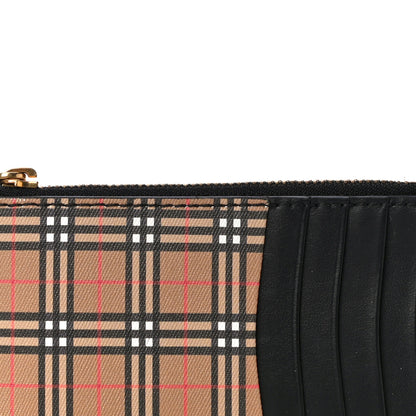 Burberry Mini Vintage Check Calfskin Somerset Coin Case Card Holder Antique Yellow 6 of 9