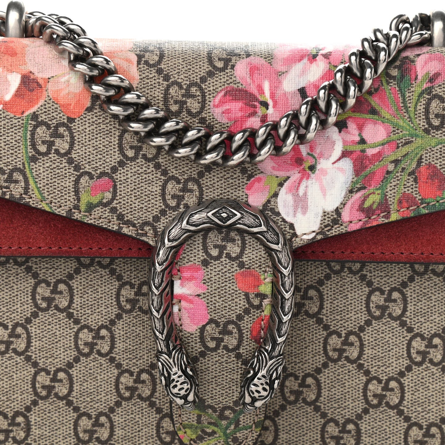 GG Supreme Monogram Blooms Mini Dionysus Shoulder Bag Beige Multicolor Dry Rose