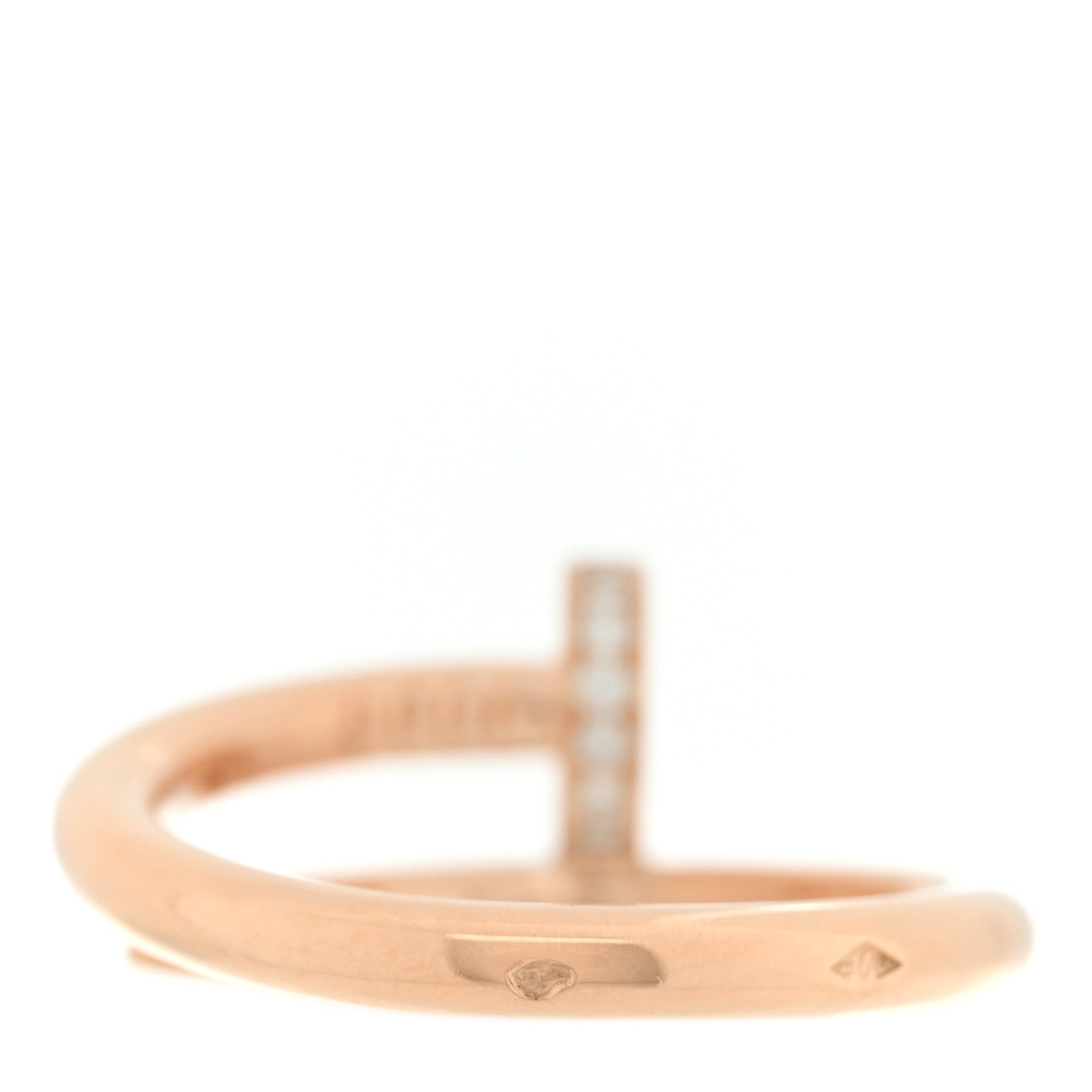 Cartier 18K Pink Gold Diamond Juste Un Clou Ring 54 6.75 3 of 6