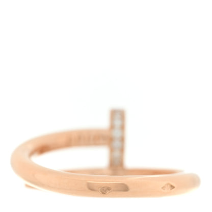 Cartier 18K Pink Gold Diamond Juste Un Clou Ring 54 6.75 3 of 6
