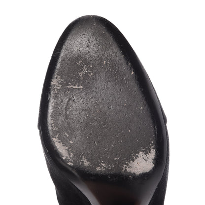 Louis Vuitton Suede Monogram Uniformes Cap Toe Chelsea 75mm Ankle Boots 41 Black 9 of 15