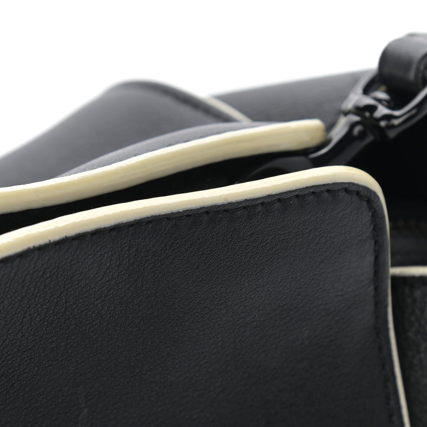 Calfskin Small Monogram Downtown Cabas Black White