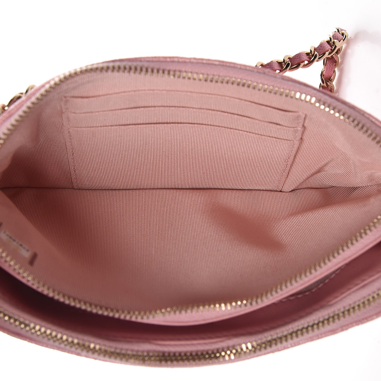 Chanel Iridescent Caviar Quilted Small Clutch With Chain Pink 7 of 13