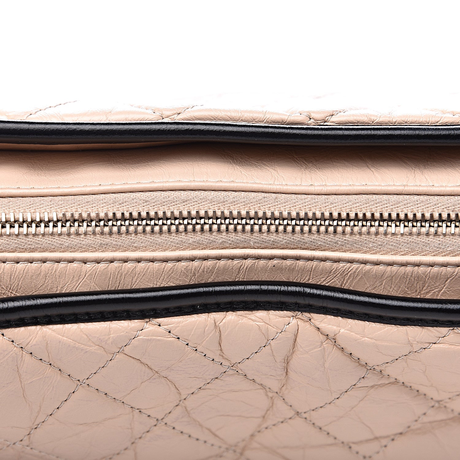 Chanel Aged Calfskin Quilted Medium Gabrielle Hobo Beige Black 12 of 17