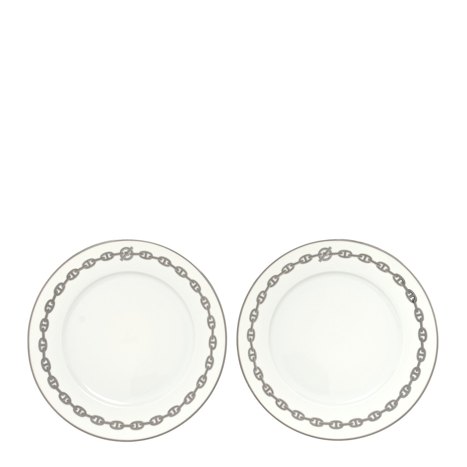 Hermes Porcelain Chaine d'Ancre Plate Set of 2 1 of 6