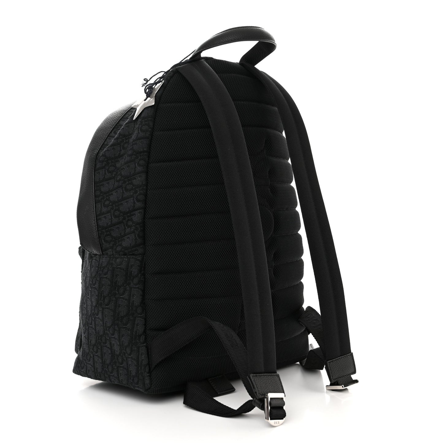 Oblique Calfskin Rider Backpack Black