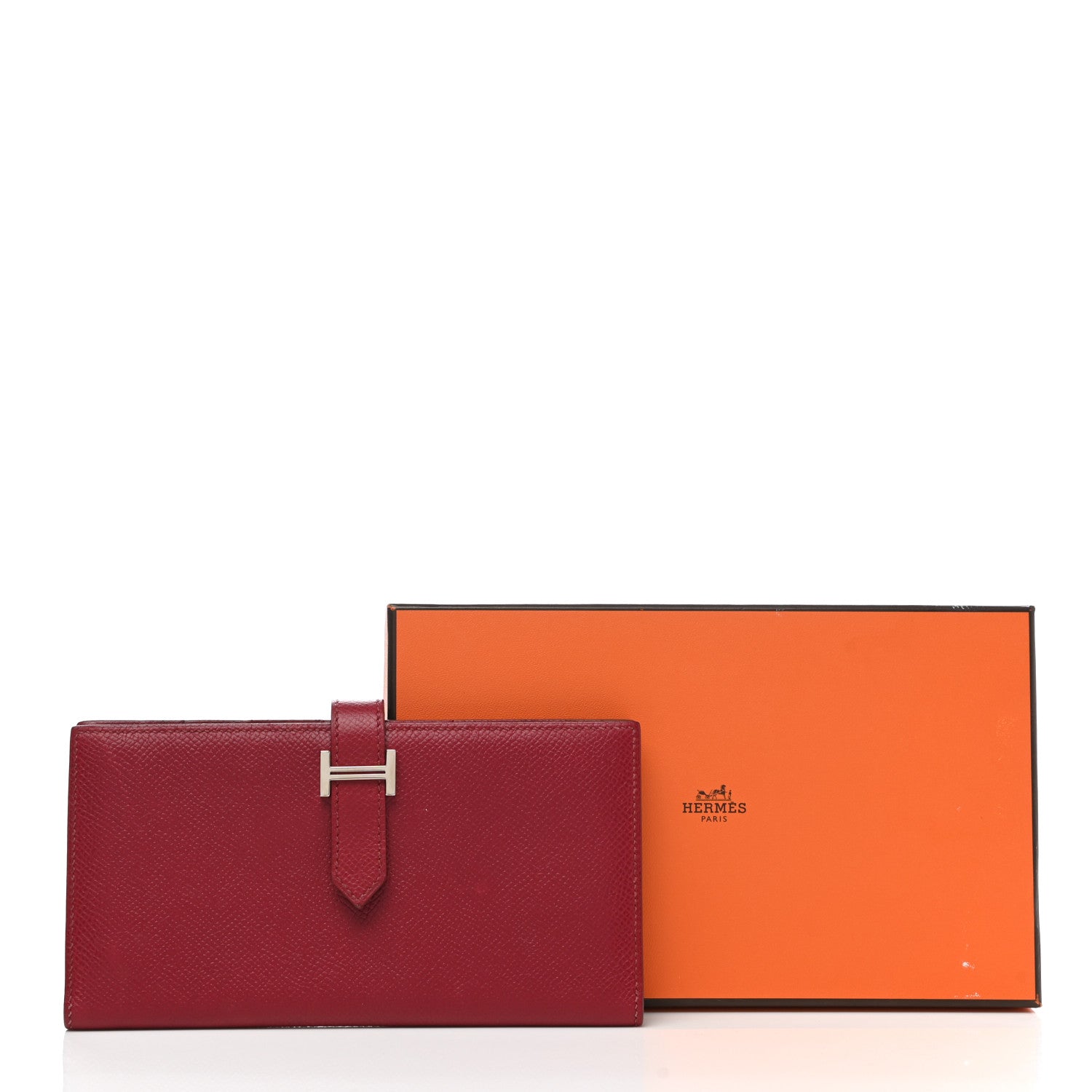 Hermes Epsom Bearn Gusset Wallet Rubis 10 of 10