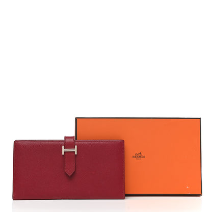 Hermes Epsom Bearn Gusset Wallet Rubis 10 of 10