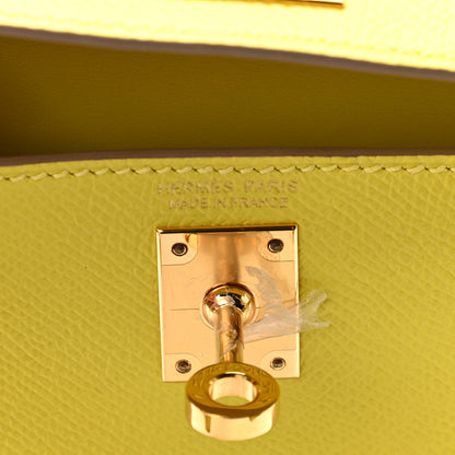 Hermes Epsom Mini Kelly Sellier 20 Lime 6 of 10