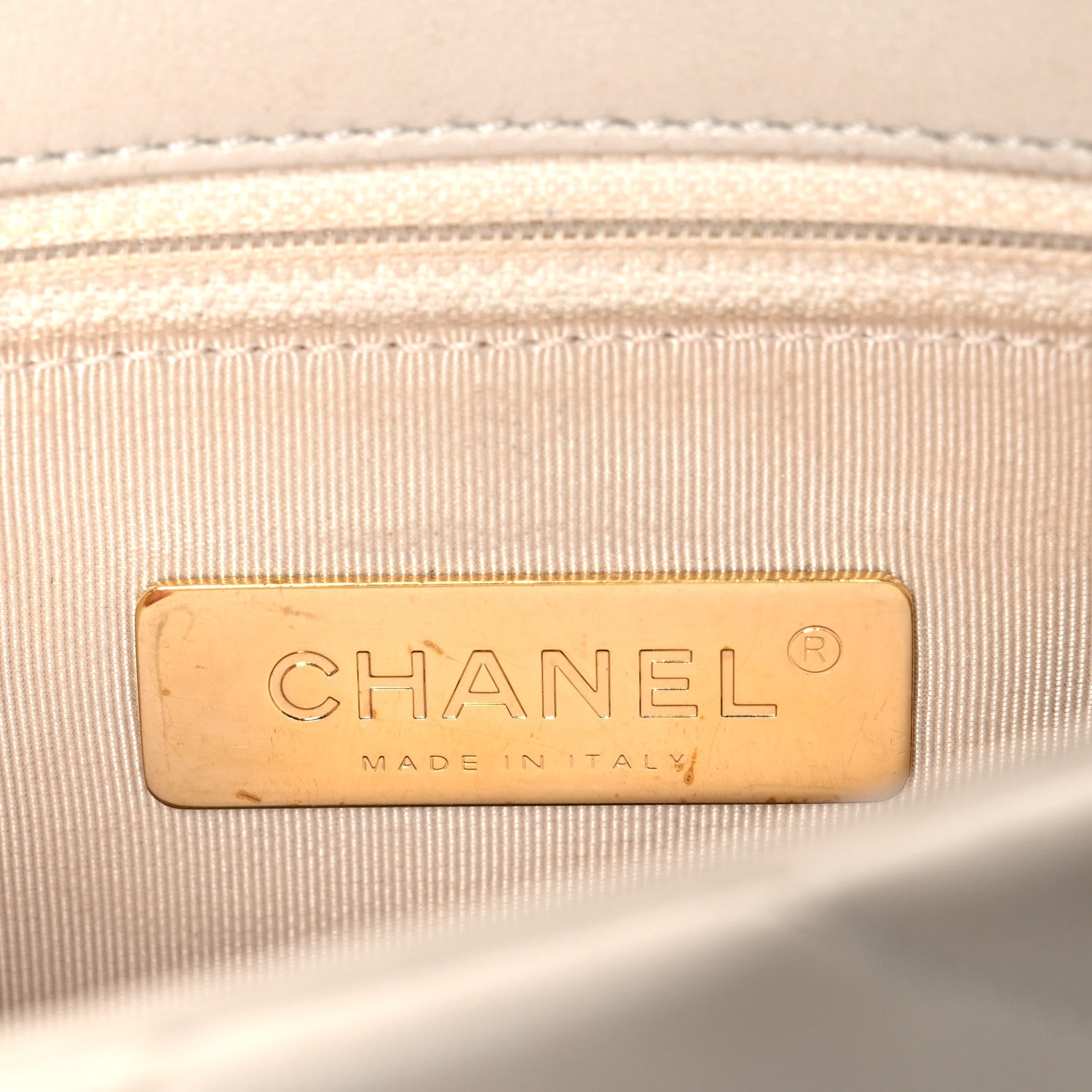 Chanel Goatskin Quilted Medium Chanel 19 Flap Beige 6 of 10