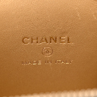 Chanel Lambskin Quilted Mini Pearl Crush Vanity Case With Chain Black 6 of 13