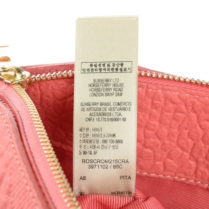 Burberry Signature Grain Calfskin Check Embossed Small Chichester Crossbody Clutch Bag Rose Pink 2 of 11