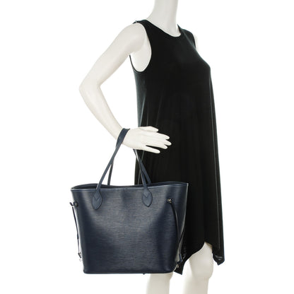 Louis Vuitton Epi Neverfull MM Indigo 2 of 9