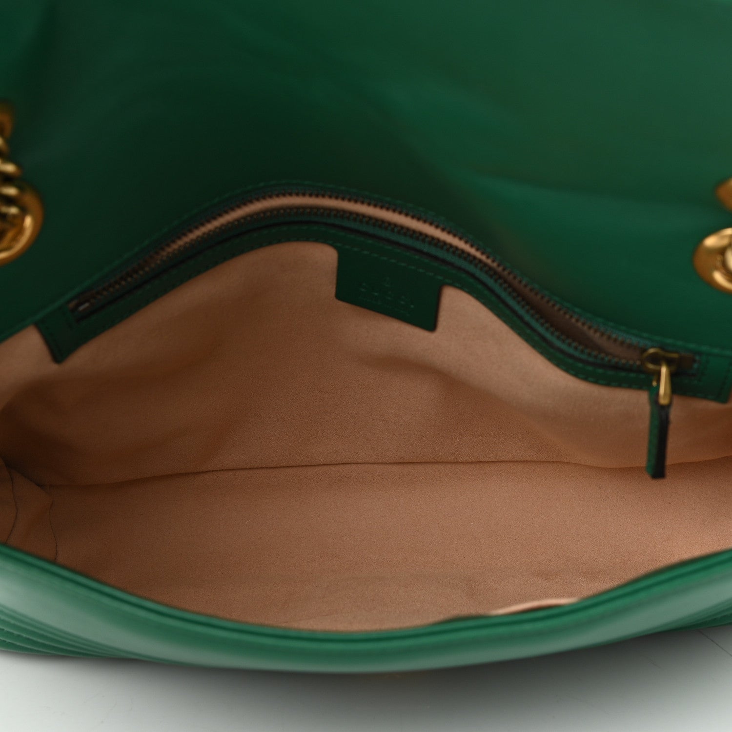 Gucci Calfskin Matelasse Medium GG Marmont Shoulder Bag Emerald Green 5 of 11