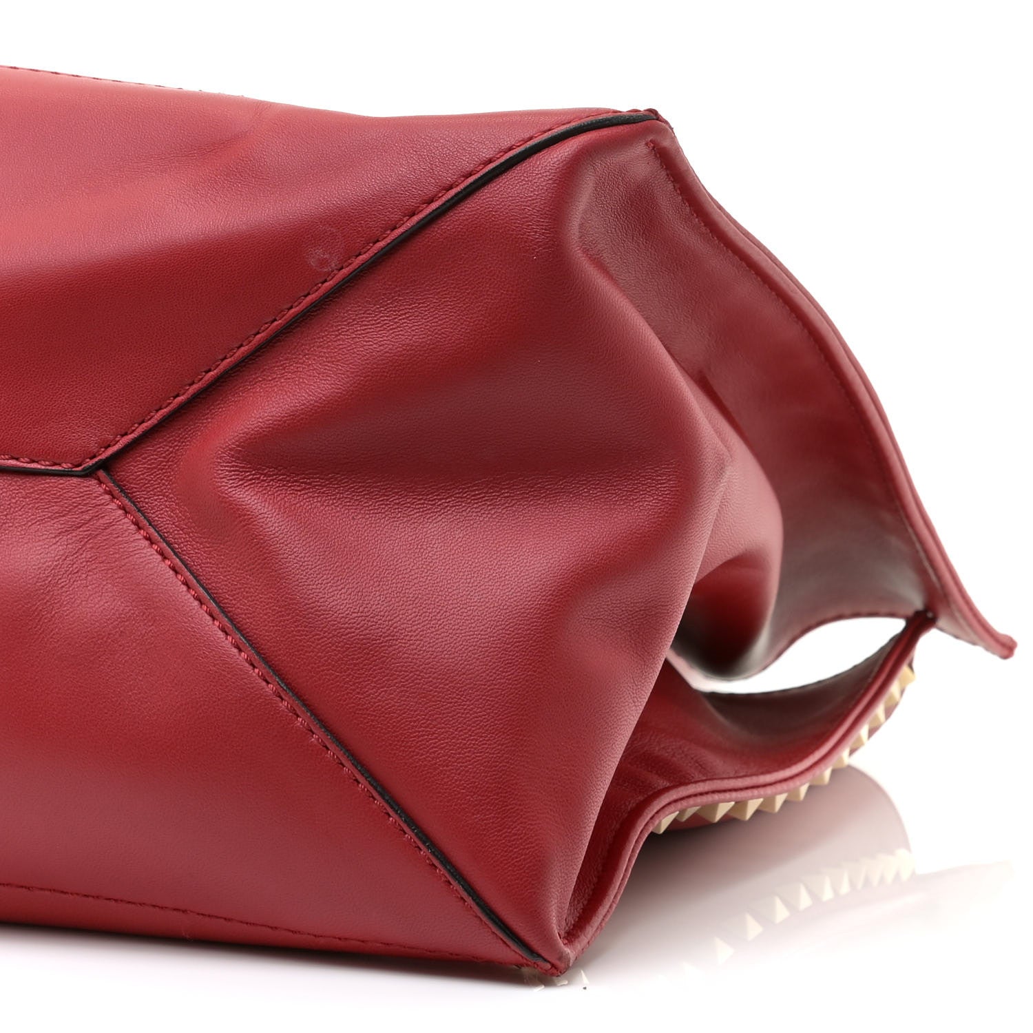 Valentino Garavani Nappa Medium Rockstud Soft Tote Red 7 of 11