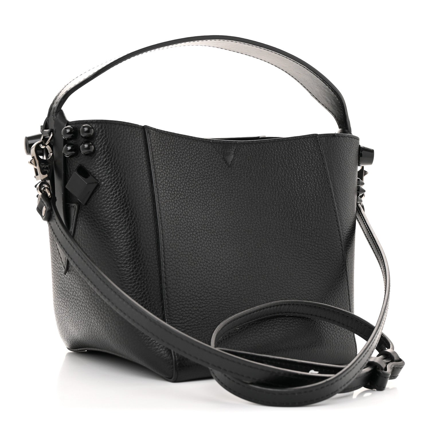 Christian Louboutin Calfskin Empire Spike Studded Mini Cabachic