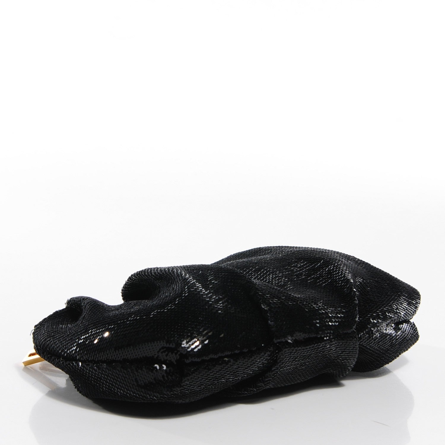 Prada Sequin Fabric Wristlet Clutch Black 4 of 9