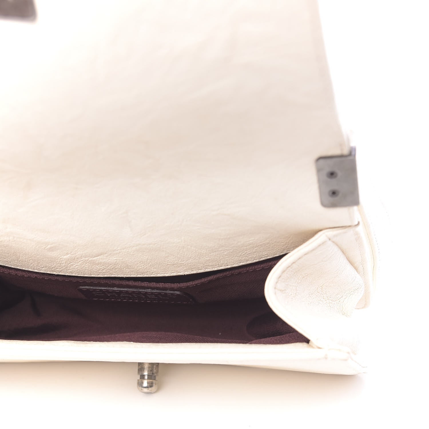 Chanel Crumpled Lambskin Small Studded Boy Flap Ecru 5 of 12