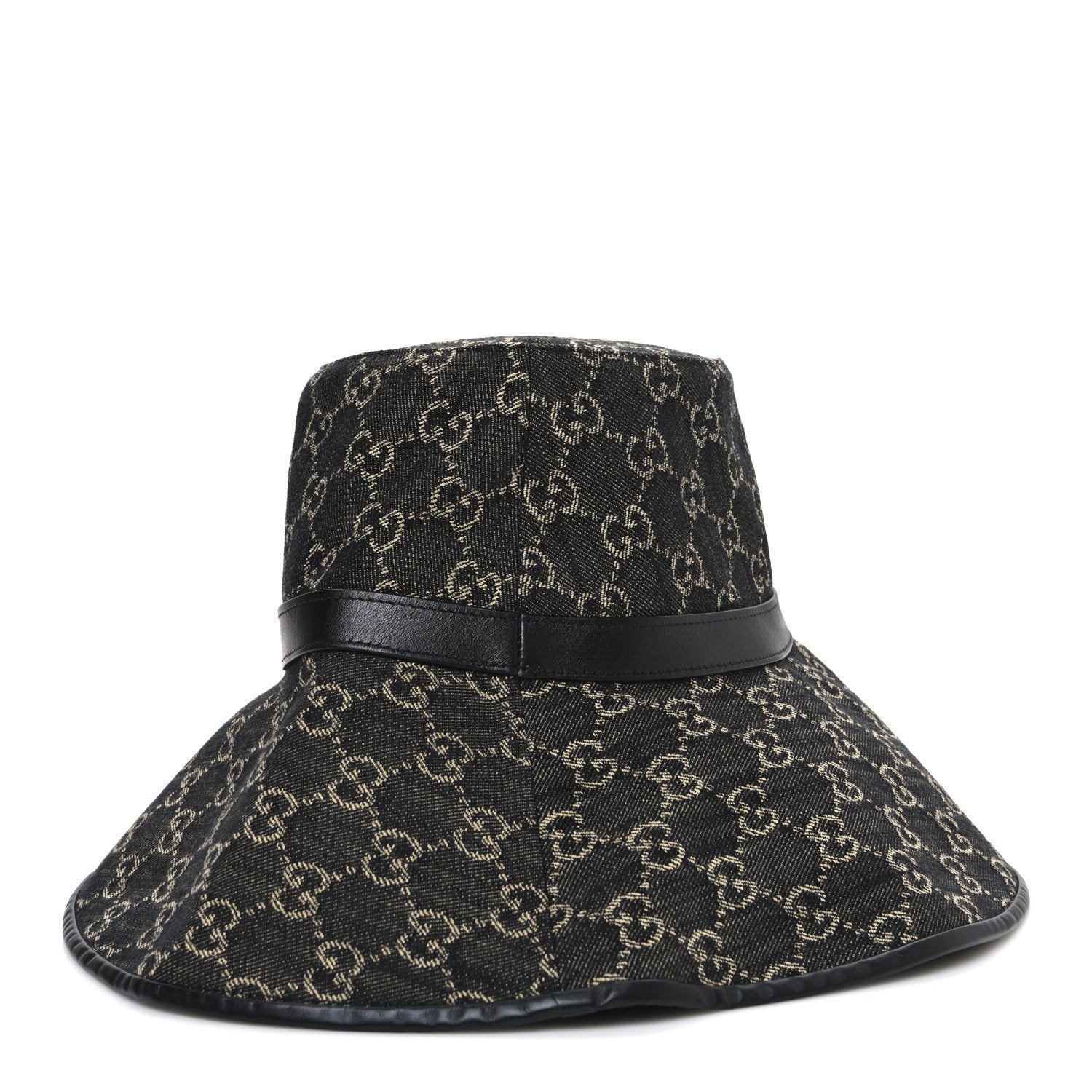 Gucci Monogram Wide Brim Hat S Black 4 of 8