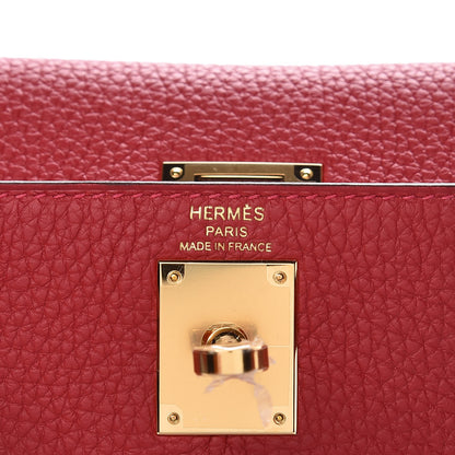 Hermes Togo Kelly Ado Backpack Rouge Casaque 6 of 8