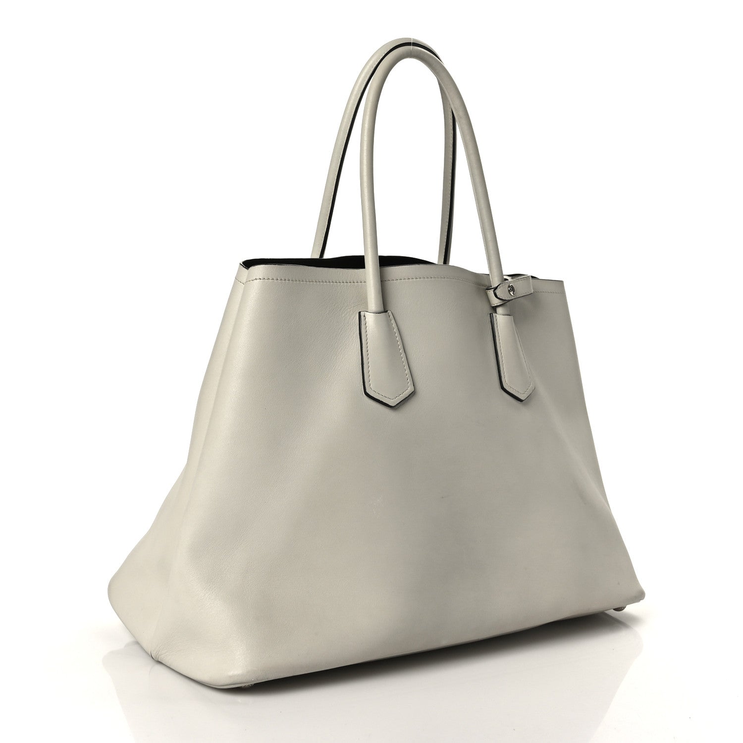 Prada City Calf Large Double Bag Talco 3 of 13