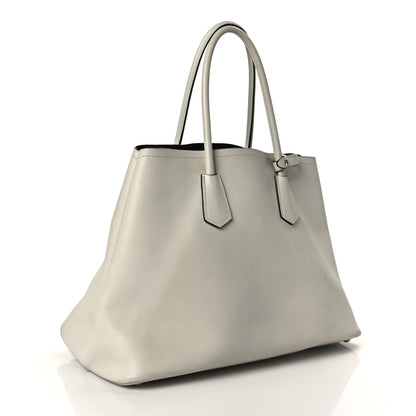 Prada City Calf Large Double Bag Talco 3 of 13
