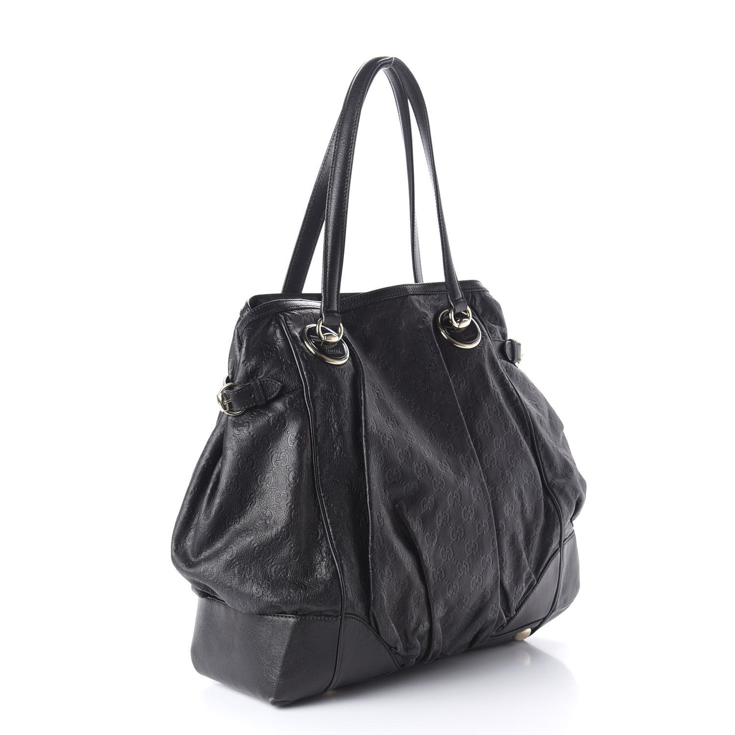 Guccissima Large Full Moon Tote Black