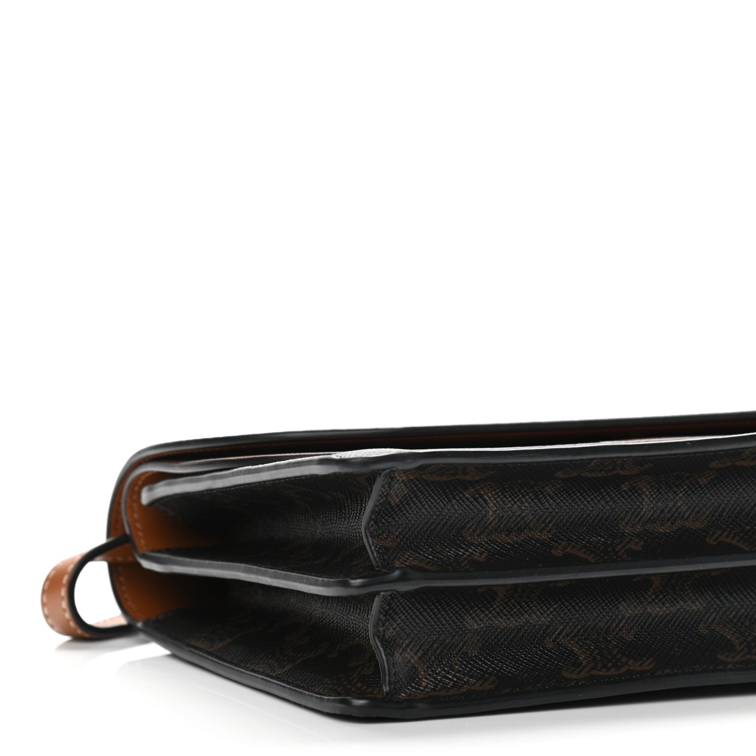 Celine Triomphe Canvas Lambskin Wallet On Strap Tan 10 of 12