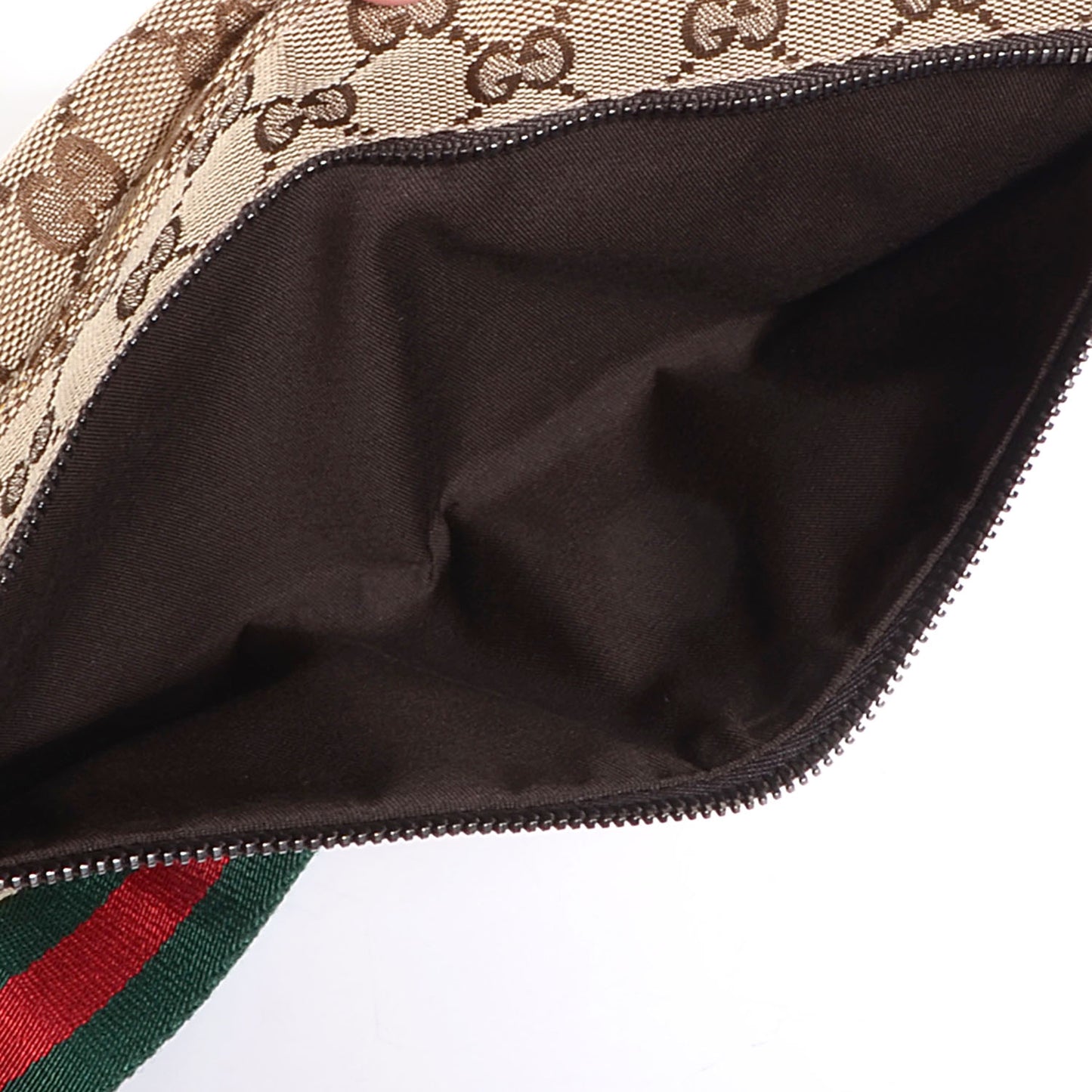 Monogram Web Belt Bag Dark Brown