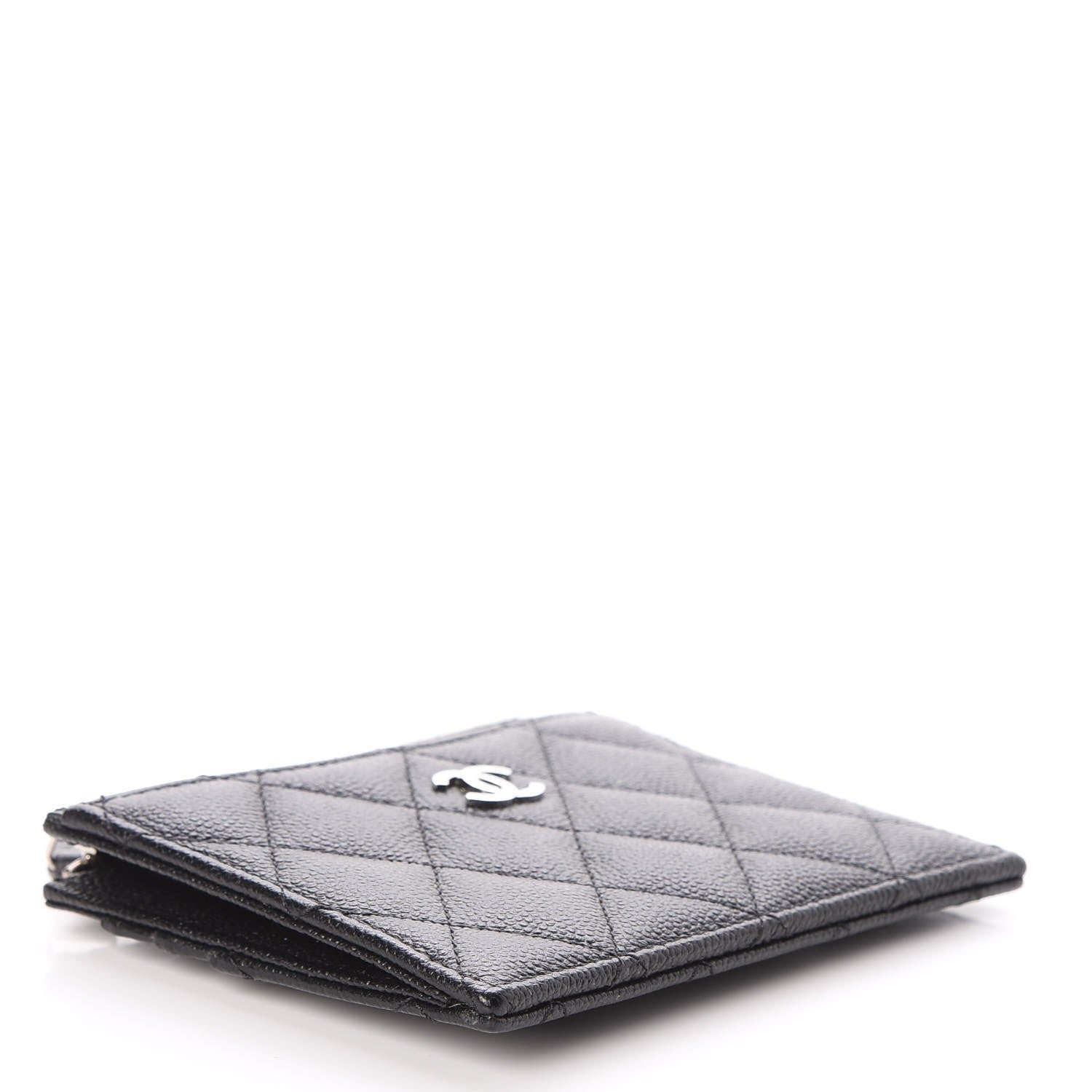 Chanel Caviar Quilted CC Zip Card Holder Black 4 of 8