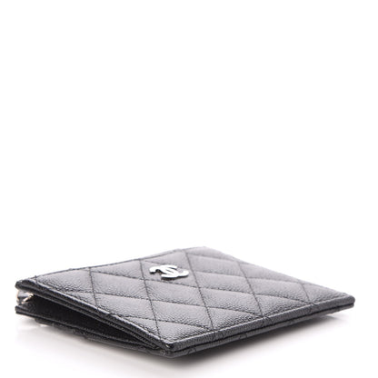 Chanel Caviar Quilted CC Zip Card Holder Black 4 of 8