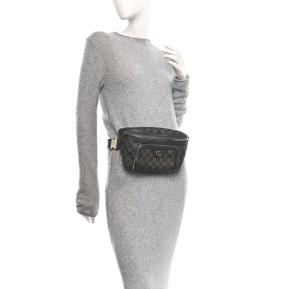 Gucci GG Supreme Monogram Textured Dollar Calfskin Ophidia Belt Bag Grey Black Graphite Grey 2 of 9