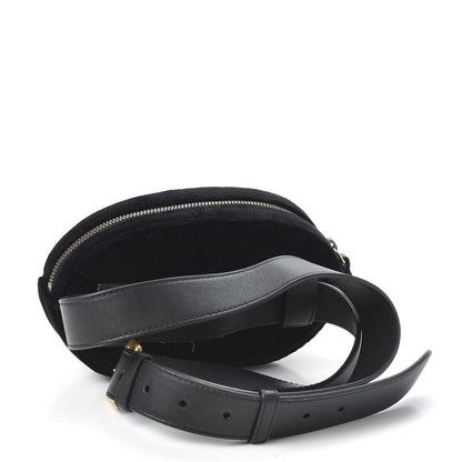 Gucci Velvet Matelasse Crystal Star GG Marmont Belt Bag 95 38 Black 2 of 11