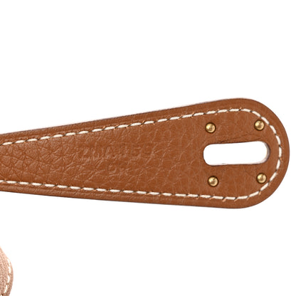Hermes Taurillon Clemence Lindy 26 Gold 9 of 14