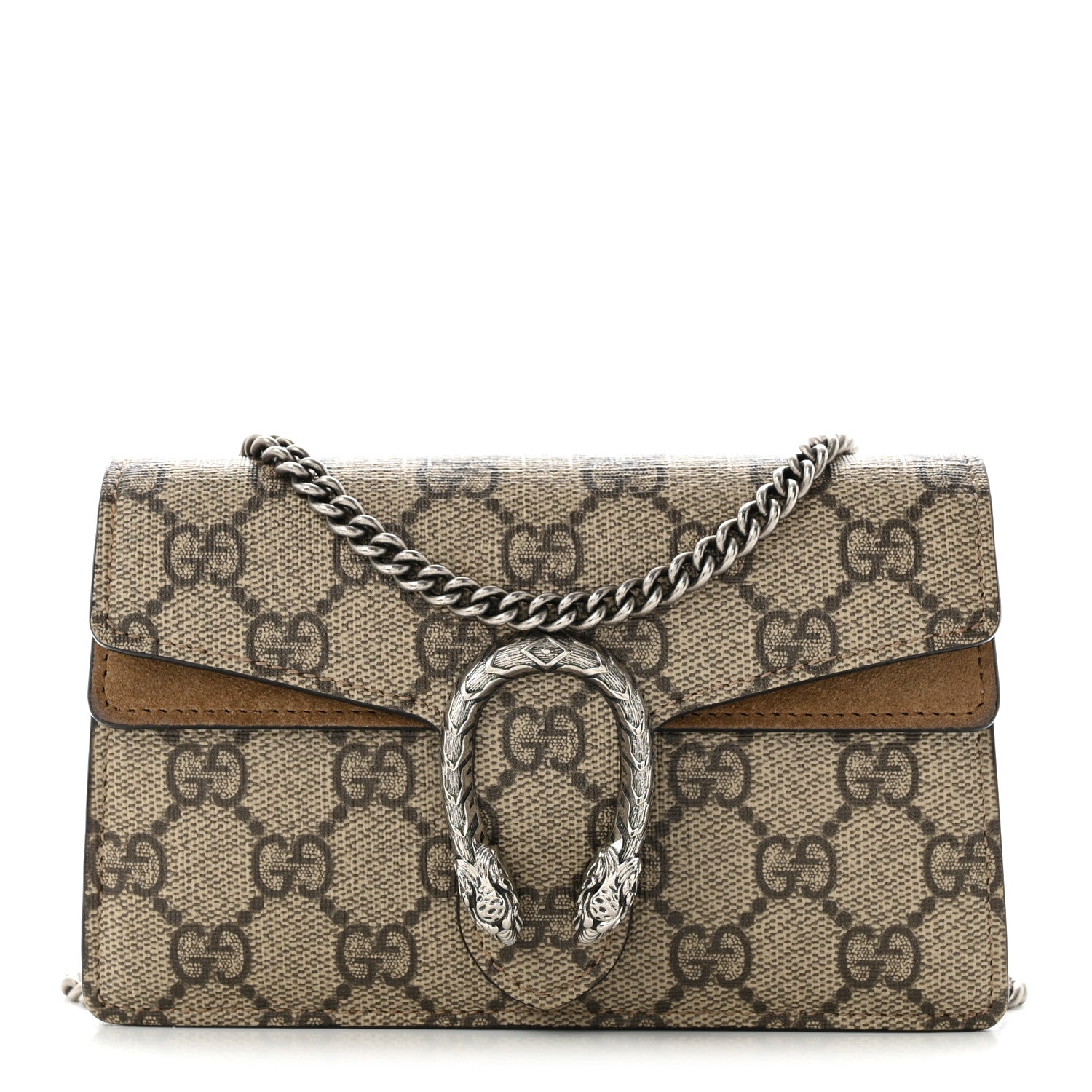 Gucci GG Supreme Monogram Super Mini Dionysus Shoulder Bag Taupe 1 of 9