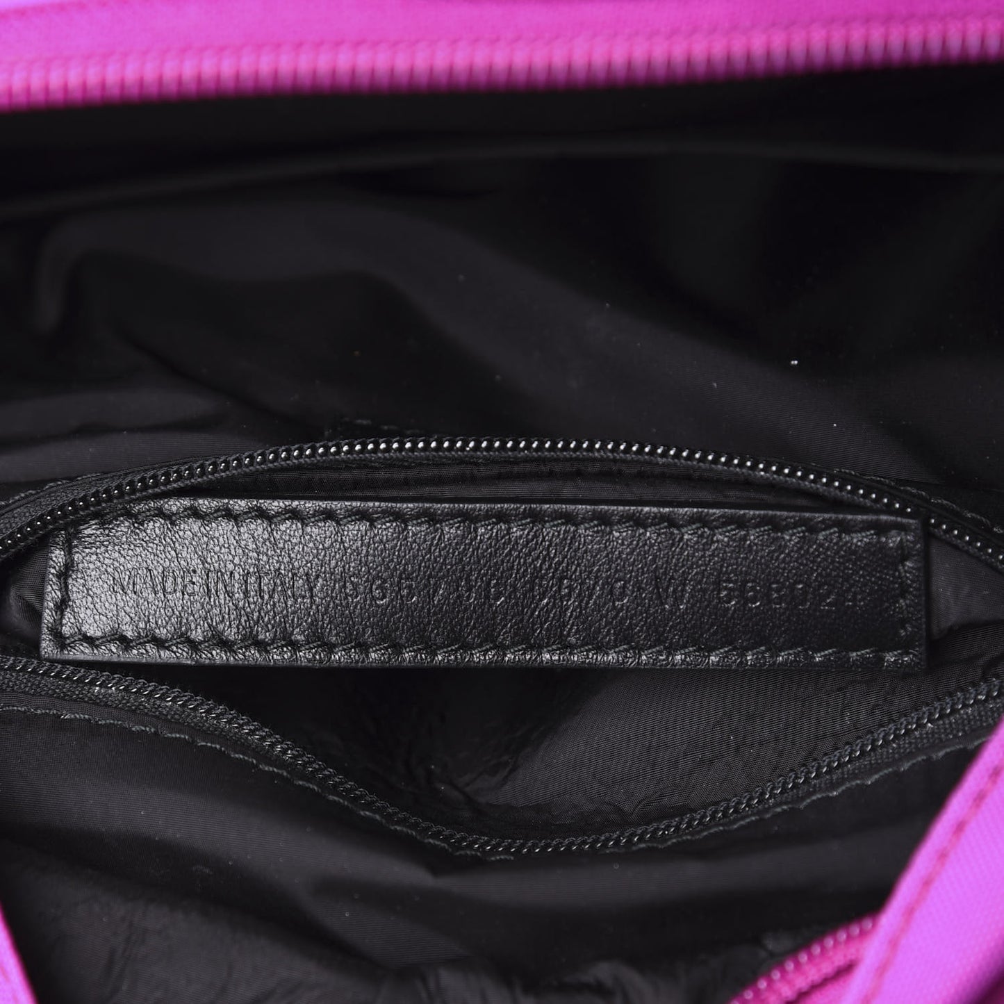 Sport Nylon Logo Embroidered S Wheel Backpack Fuchsia Black