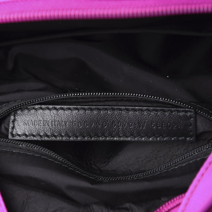 Balenciaga Sport Nylon Logo Embroidered S Wheel Backpack Fuchsia Black 8 of 9