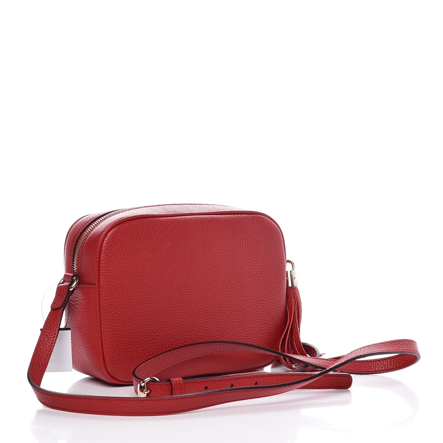 Pebbled Calfskin Small Soho Disco Bag Vibrant Red