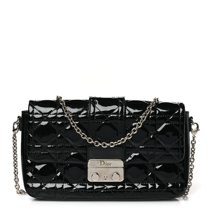 Christian Dior Patent Cannage New Lock Pouch Black 1 of 8